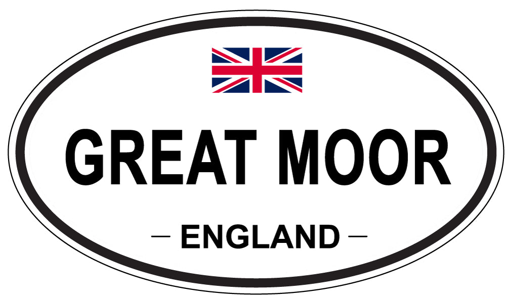 GREAT MOOR, ENGLAND - Oval Sticker