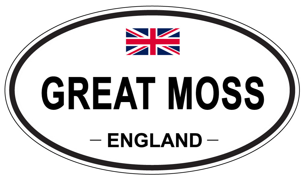 GREAT MOSS, ENGLAND - Oval Sticker
