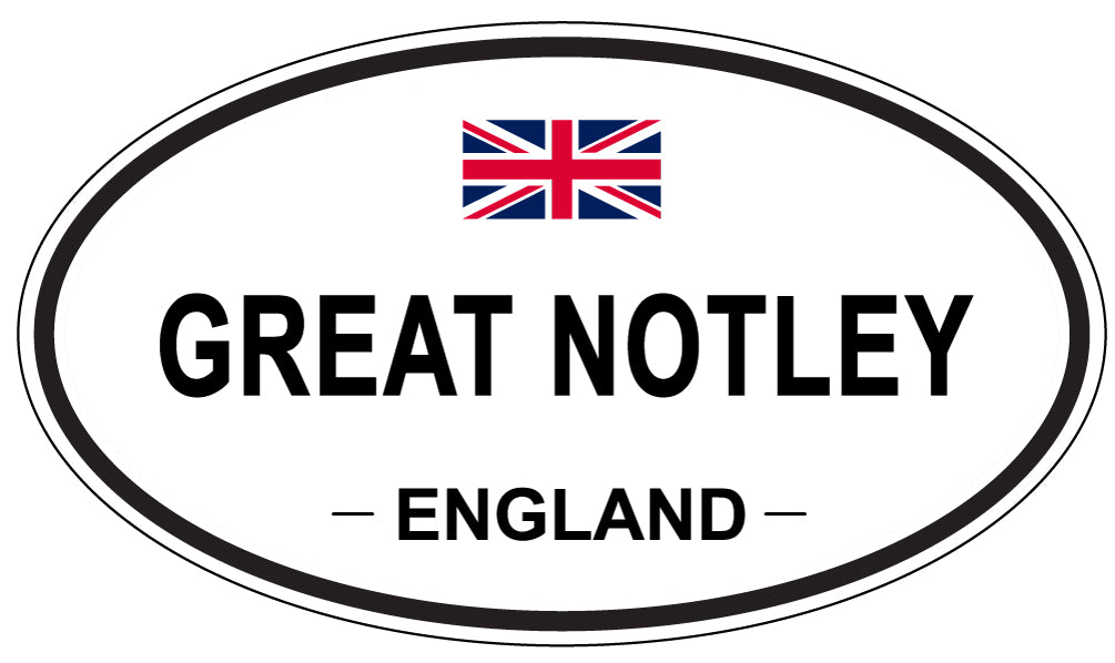 GREAT NOTLEY, ENGLAND - Oval Sticker