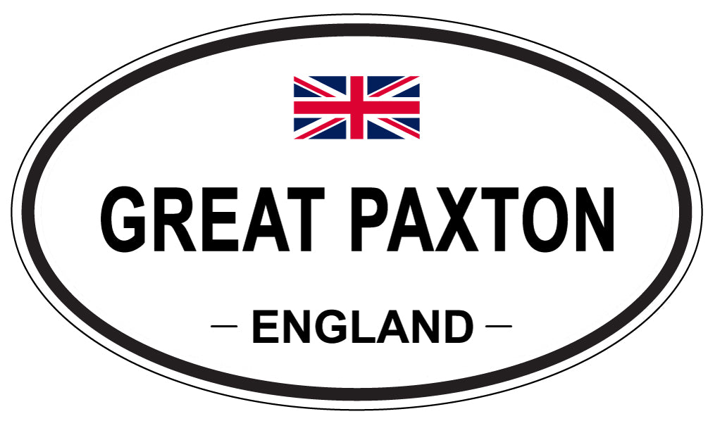 GREAT PAXTON, ENGLAND - Oval Sticker