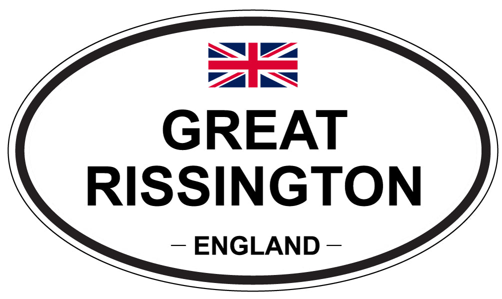 GREAT RISSINGTON, ENGLAND - Oval Sticker