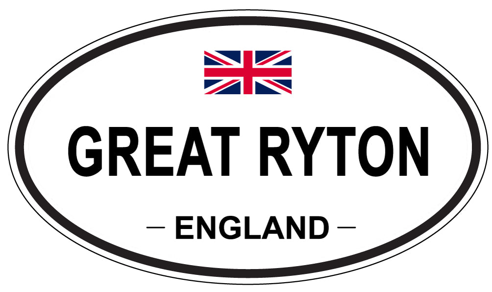 GREAT RYTON, ENGLAND - Oval Sticker
