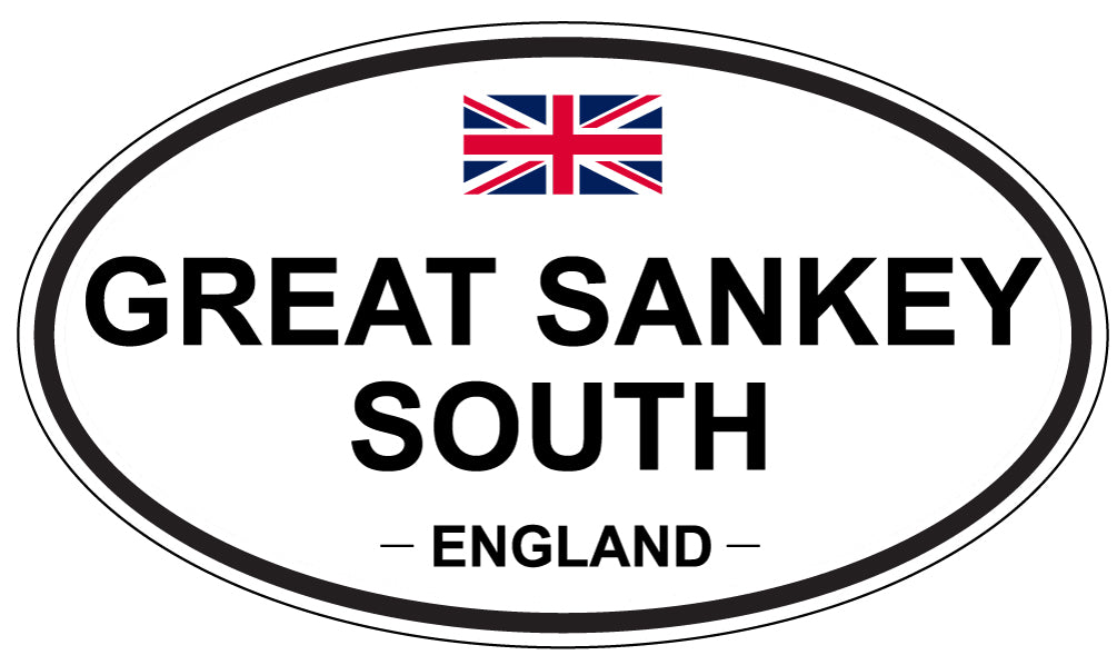 GREAT SANKEY SOUTH, ENGLAND - Oval Sticker