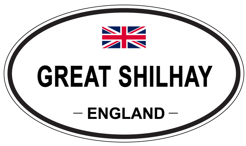 GREAT SHILHAY, ENGLAND - Oval Sticker