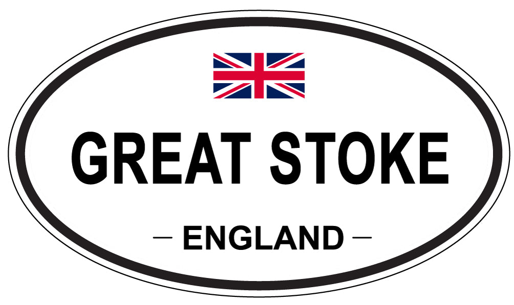GREAT STOKE, ENGLAND - Oval Sticker