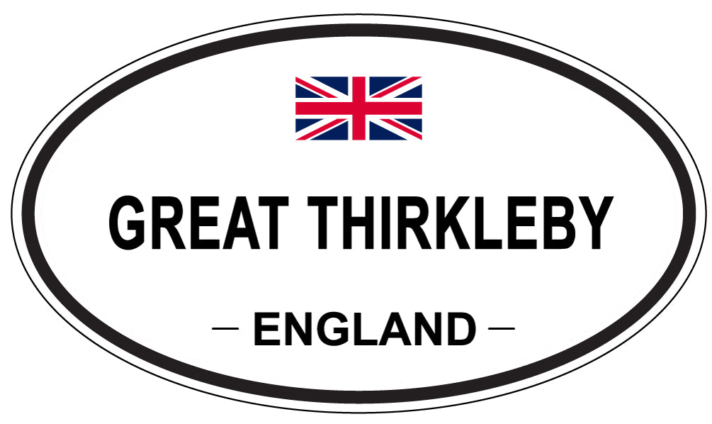 GREAT THIRKLEBY, ENGLAND - Oval Sticker