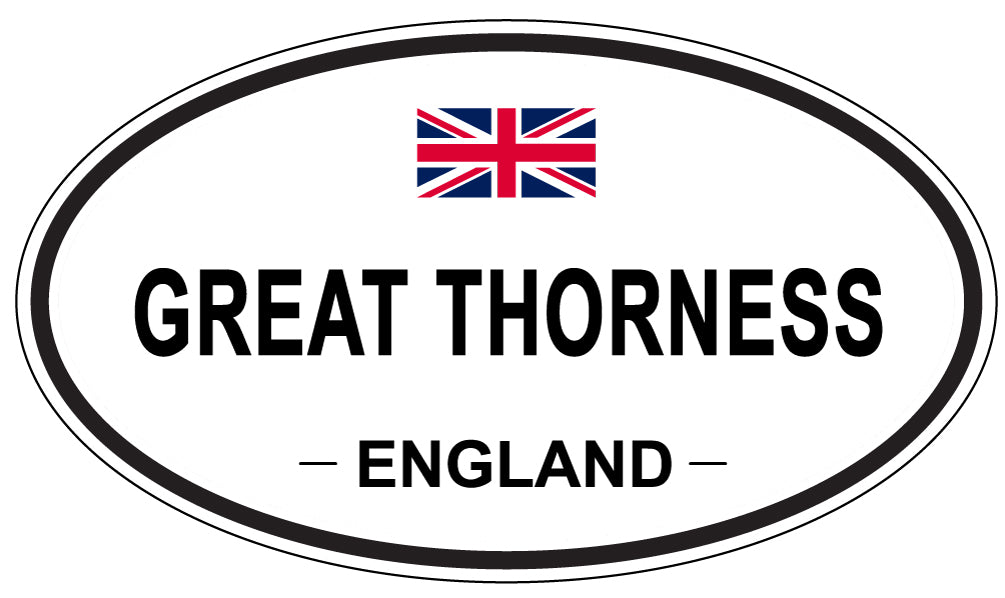 GREAT THORNESS, ENGLAND - Oval Sticker