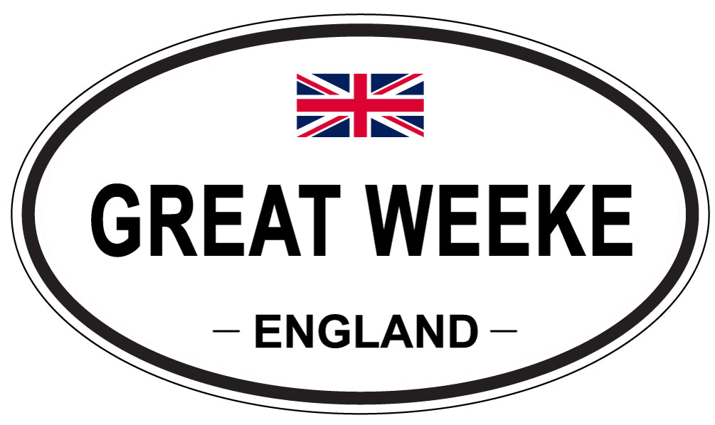 GREAT WEEKE, ENGLAND - Oval Sticker