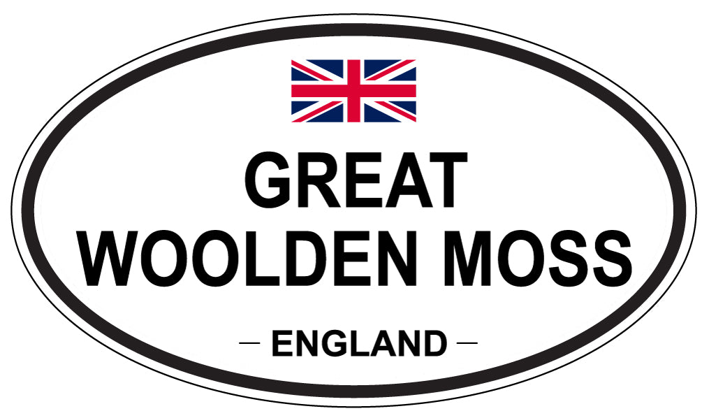 GREAT WOOLDEN MOSS, ENGLAND - Oval Sticker