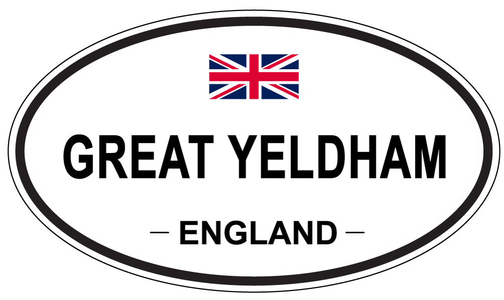 GREAT YELDHAM, ENGLAND - Oval Sticker