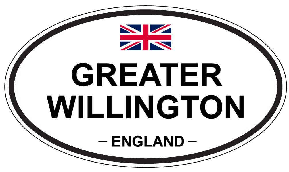 GREATER WILLINGTON, ENGLAND - Oval Sticker