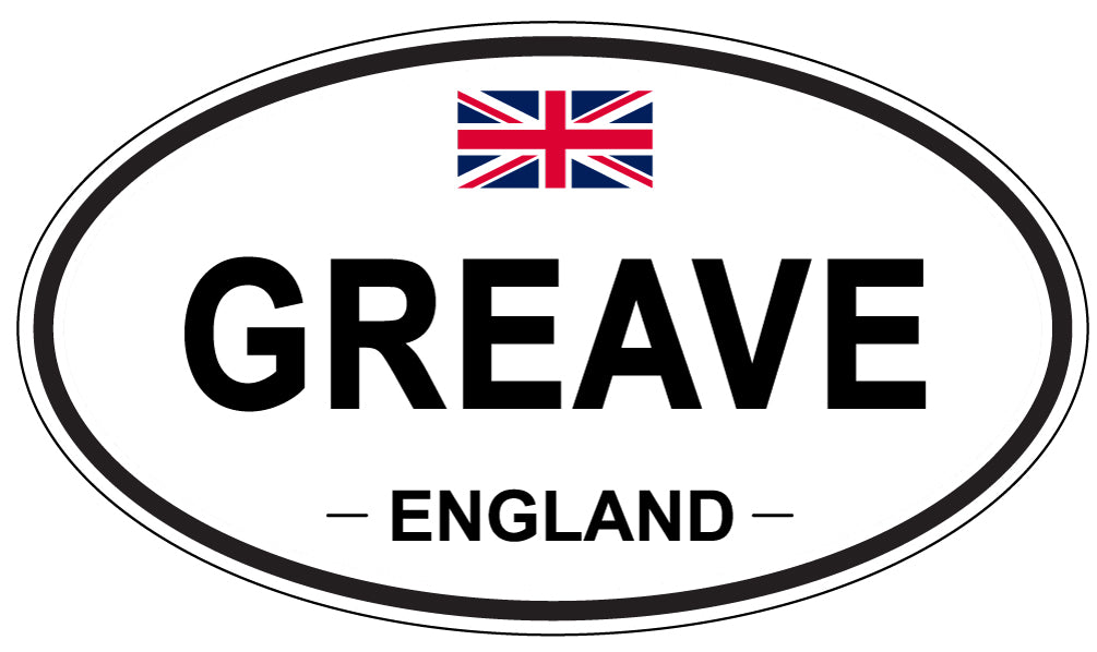 GREAVE, ENGLAND - Oval Sticker