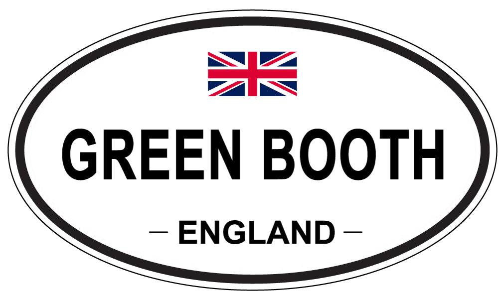 GREEN BOOTH, ENGLAND - Oval Sticker