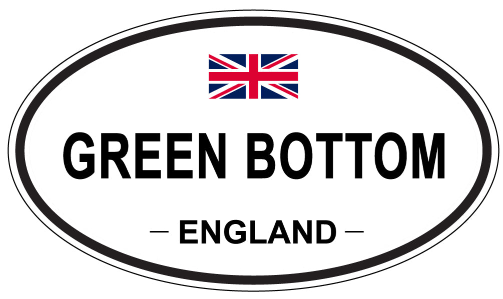 GREEN BOTTOM, England - Oval Magnet