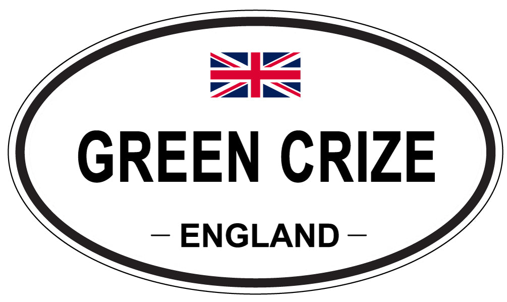 GREEN CRIZE, ENGLAND - Oval Sticker