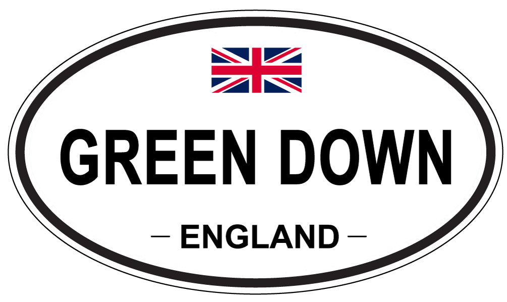 GREEN DOWN, England - Oval Magnet