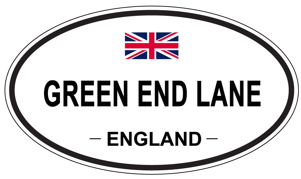 GREEN END LANE, England - Oval Magnet
