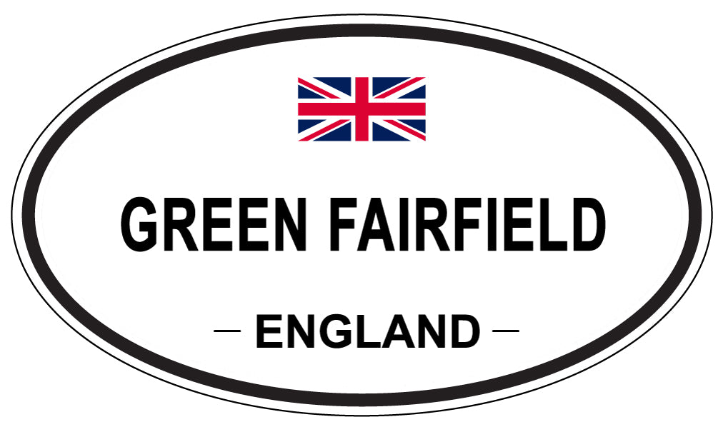 GREEN FAIRFIELD, ENGLAND - Oval Sticker