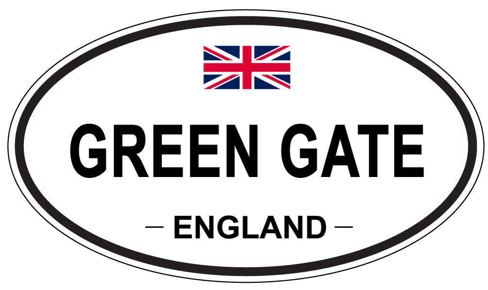 GREEN GATE, ENGLAND - Oval Sticker