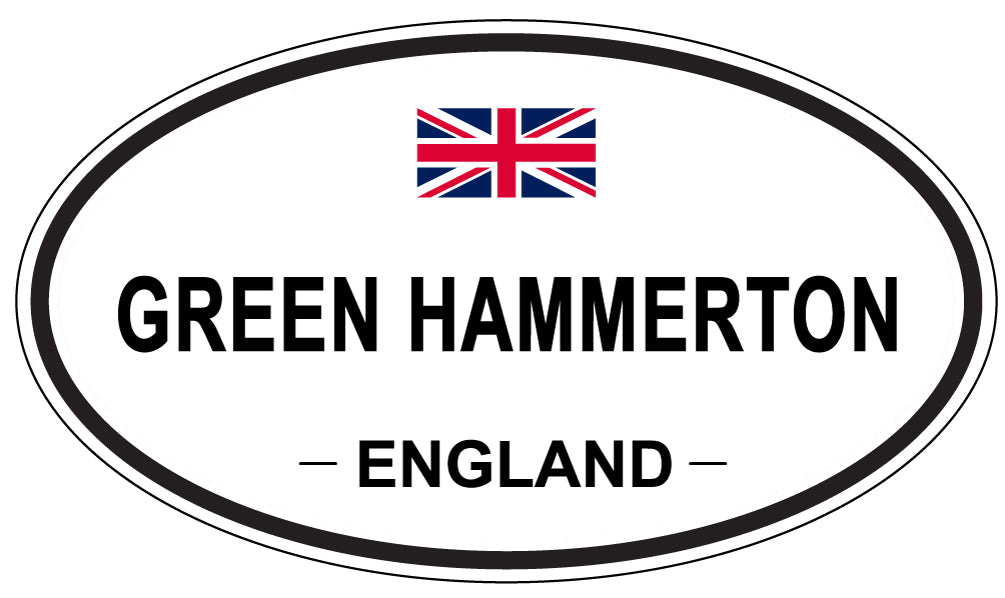 GREEN HAMMERTON, ENGLAND - Oval Sticker