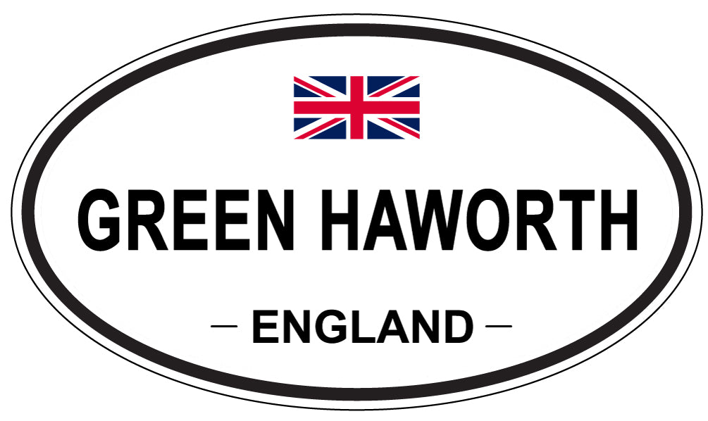 GREEN HAWORTH, ENGLAND - Oval Sticker