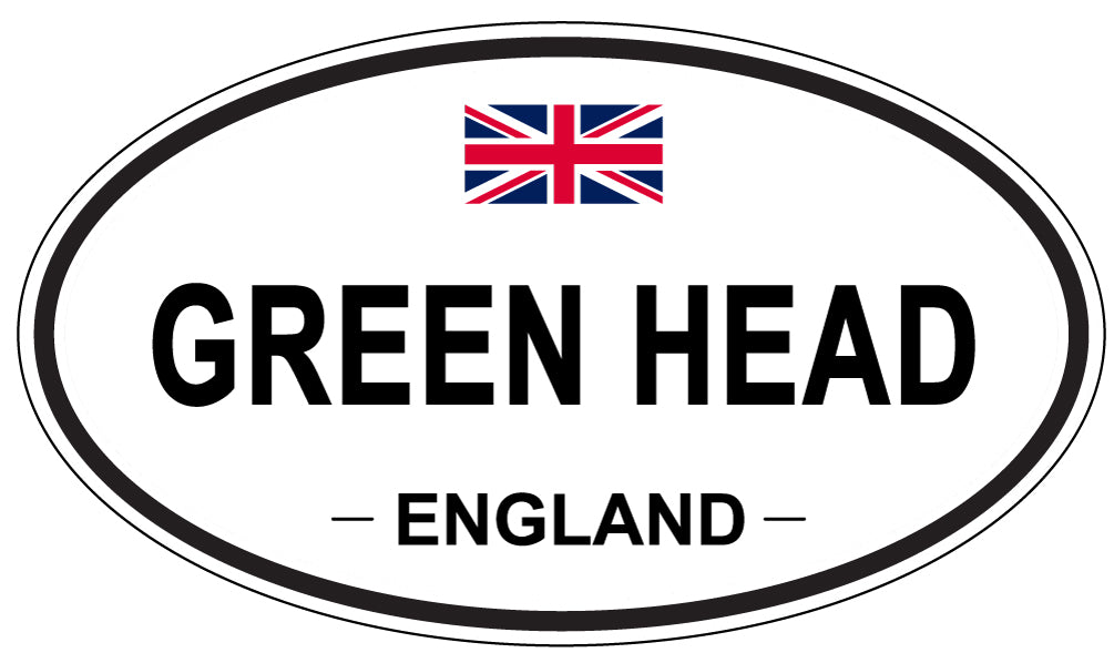 GREEN HEAD, ENGLAND - Oval Sticker