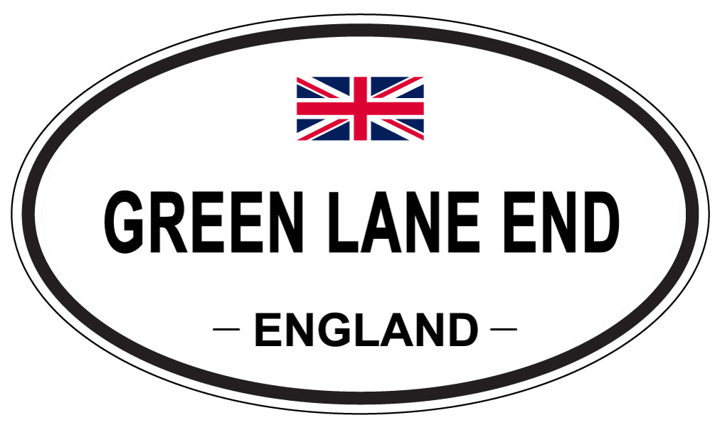 GREEN LANE END, ENGLAND - Oval Sticker