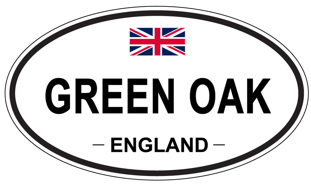 GREEN OAK, England - Oval Magnet