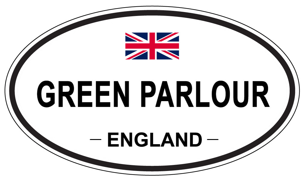 GREEN PARLOUR, ENGLAND - Oval Sticker