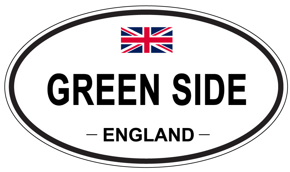GREEN SIDE, England - Oval Magnet