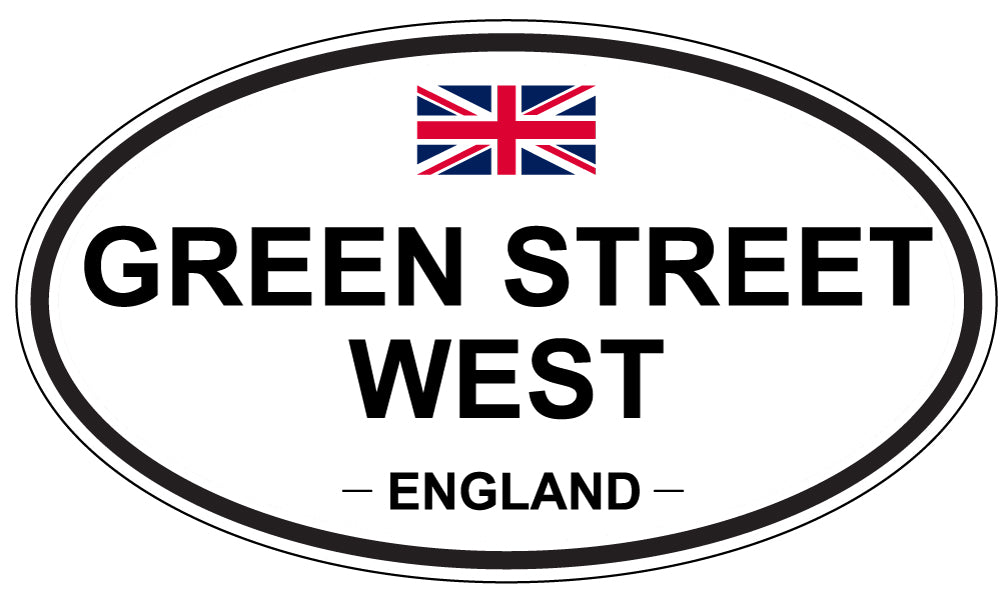 GREEN STREET WEST, ENGLAND - Oval Sticker