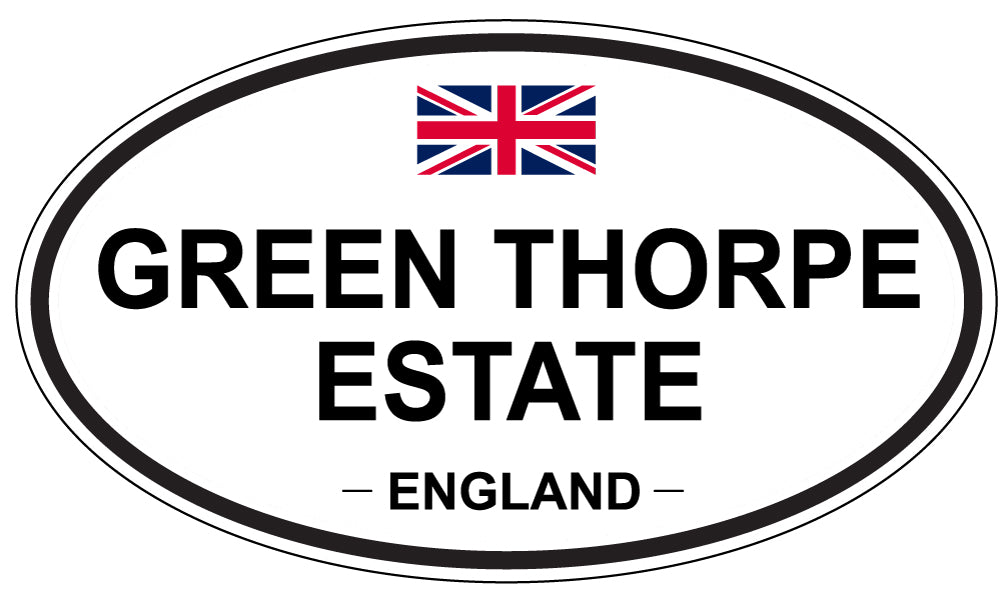 GREEN THORPE ESTATE, ENGLAND - Oval Sticker