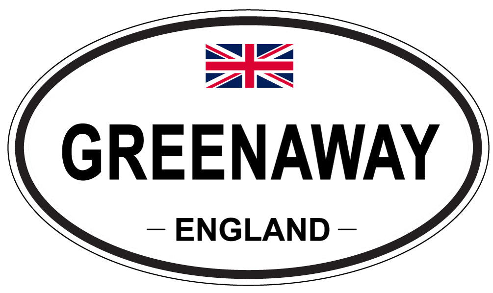 GREENAWAY, ENGLAND - Oval Sticker