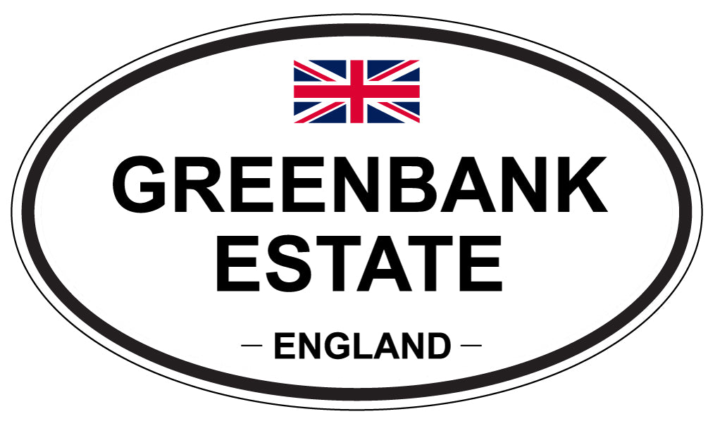 GREENBANK ESTATE, ENGLAND - Oval Sticker
