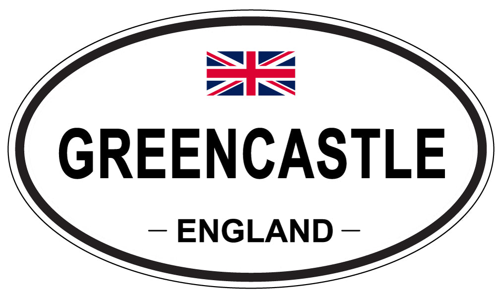GREENCASTLE, ENGLAND - Oval Sticker