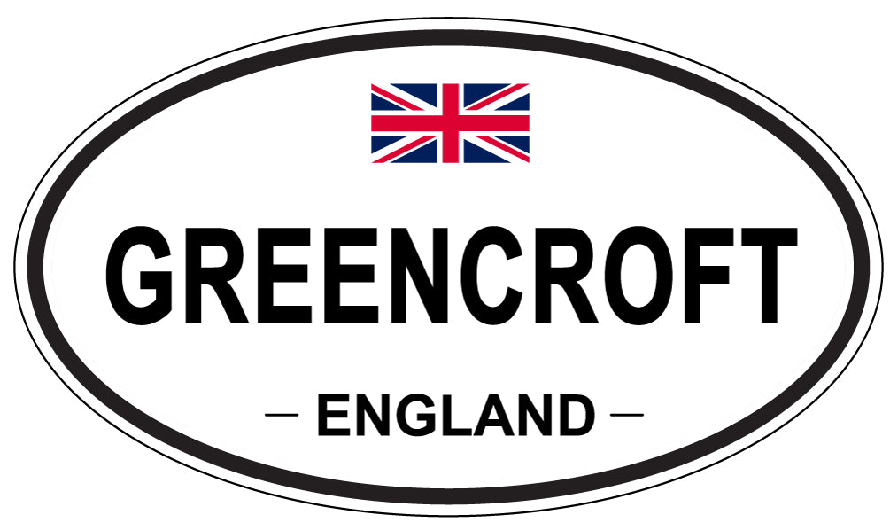 GREENCROFT, ENGLAND - Oval Sticker