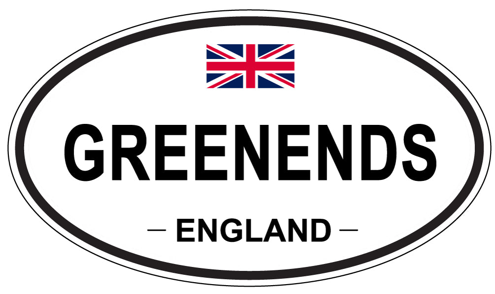 GREENENDS, ENGLAND - Oval Sticker