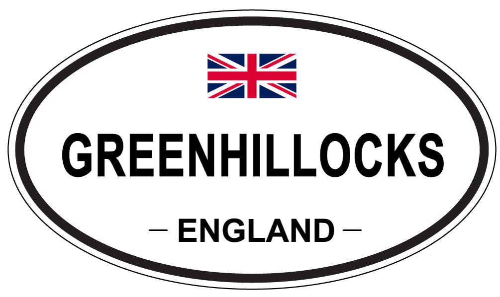 GREENHILLOCKS, ENGLAND - Oval Sticker