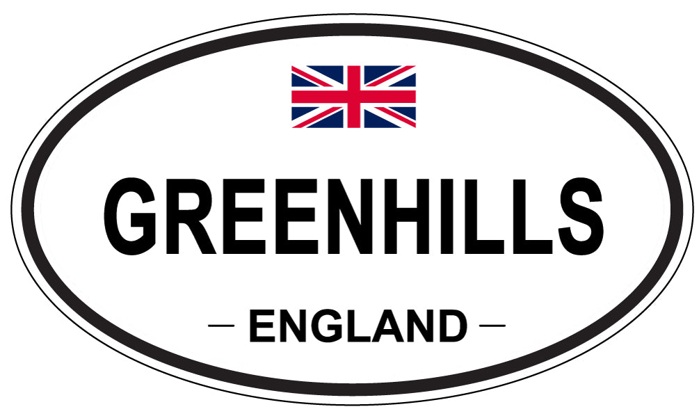 GREENHILLS, ENGLAND - Oval Sticker