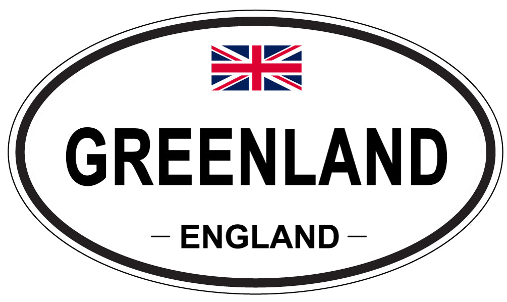 GREENLAND, ENGLAND - Oval Sticker