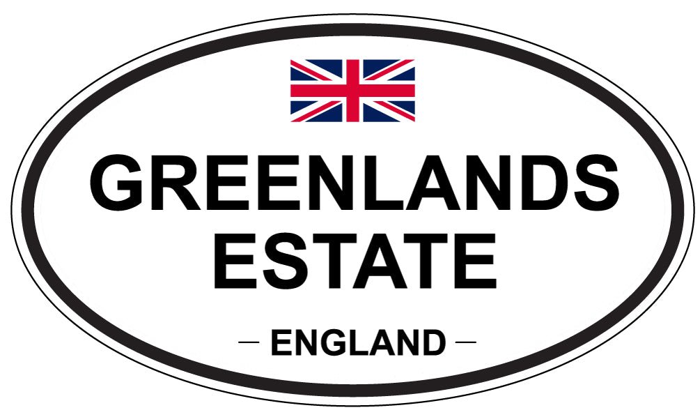 GREENLANDS ESTATE, ENGLAND - Oval Sticker