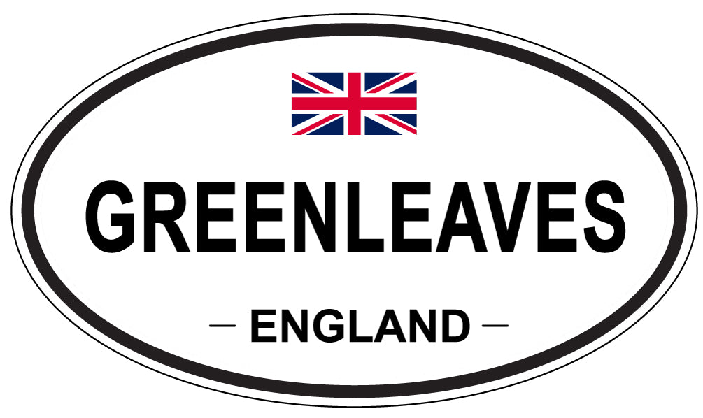GREENLEAVES, ENGLAND - Oval Sticker