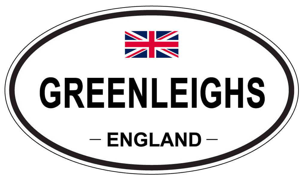 GREENLEIGHS, ENGLAND - Oval Sticker