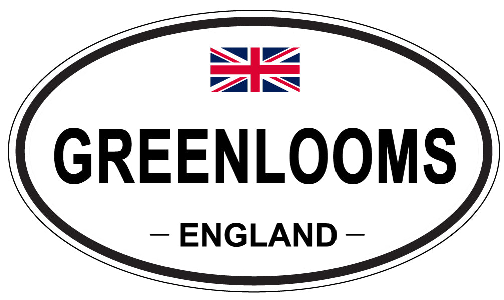 GREENLOOMS, ENGLAND - Oval Sticker
