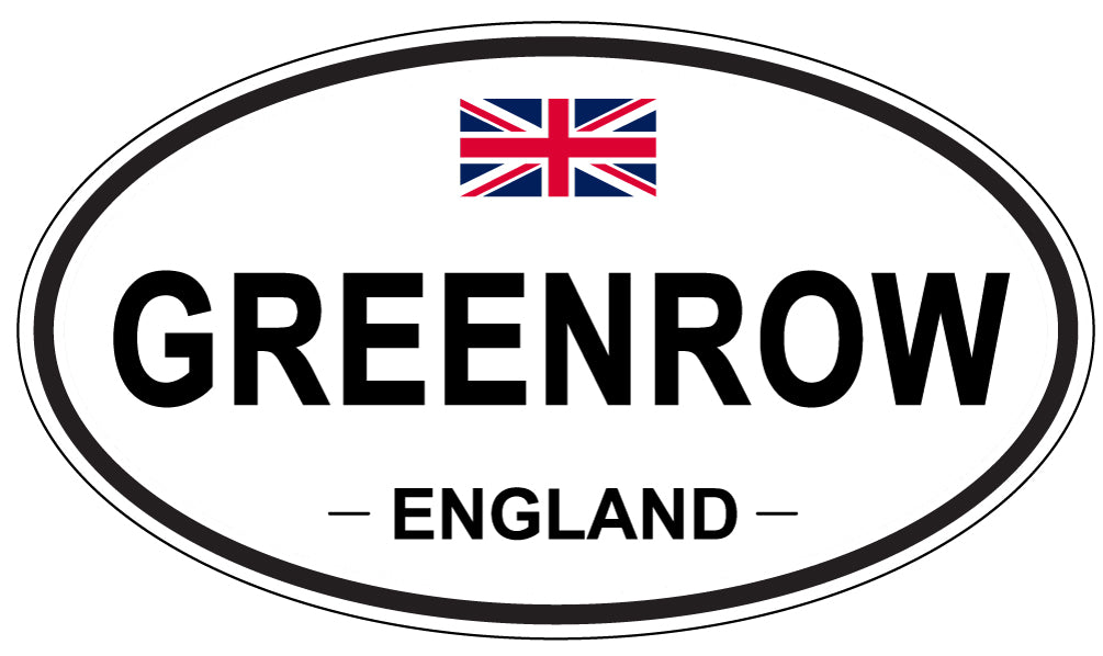GREENROW, ENGLAND - Oval Sticker