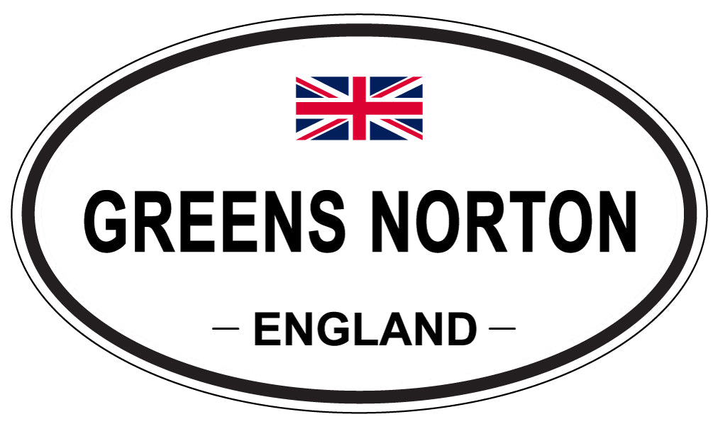 GREENS NORTON, ENGLAND - Oval Sticker