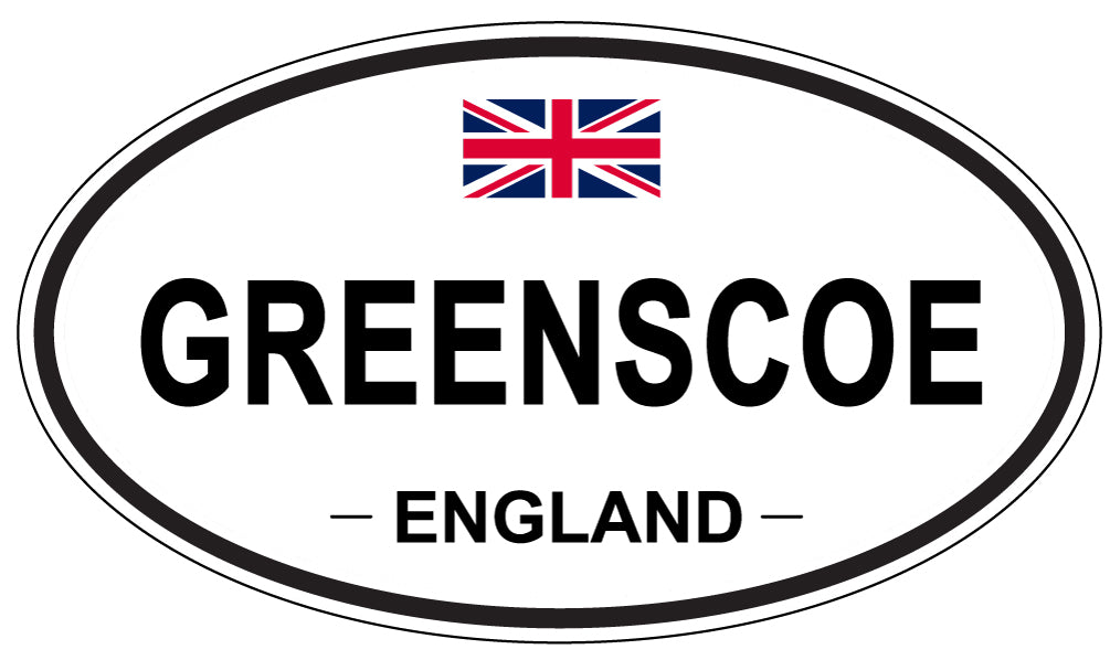 GREENSCOE, ENGLAND - Oval Sticker