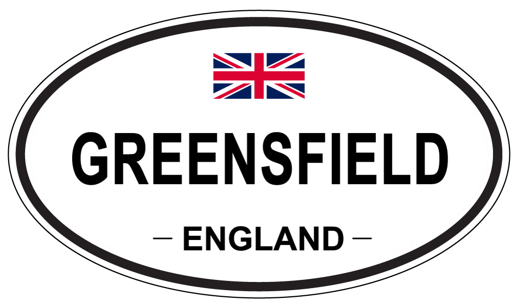 GREENSFIELD, ENGLAND - Oval Sticker