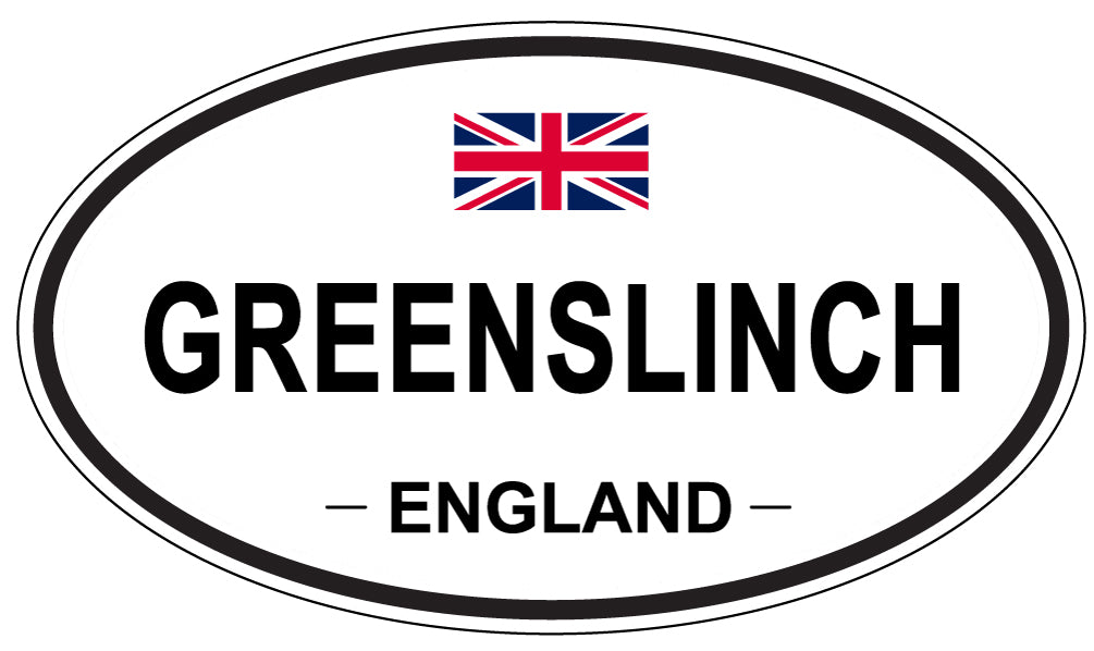 GREENSLINCH, ENGLAND - Oval Sticker