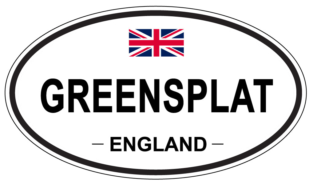 GREENSPLAT, ENGLAND - Oval Sticker